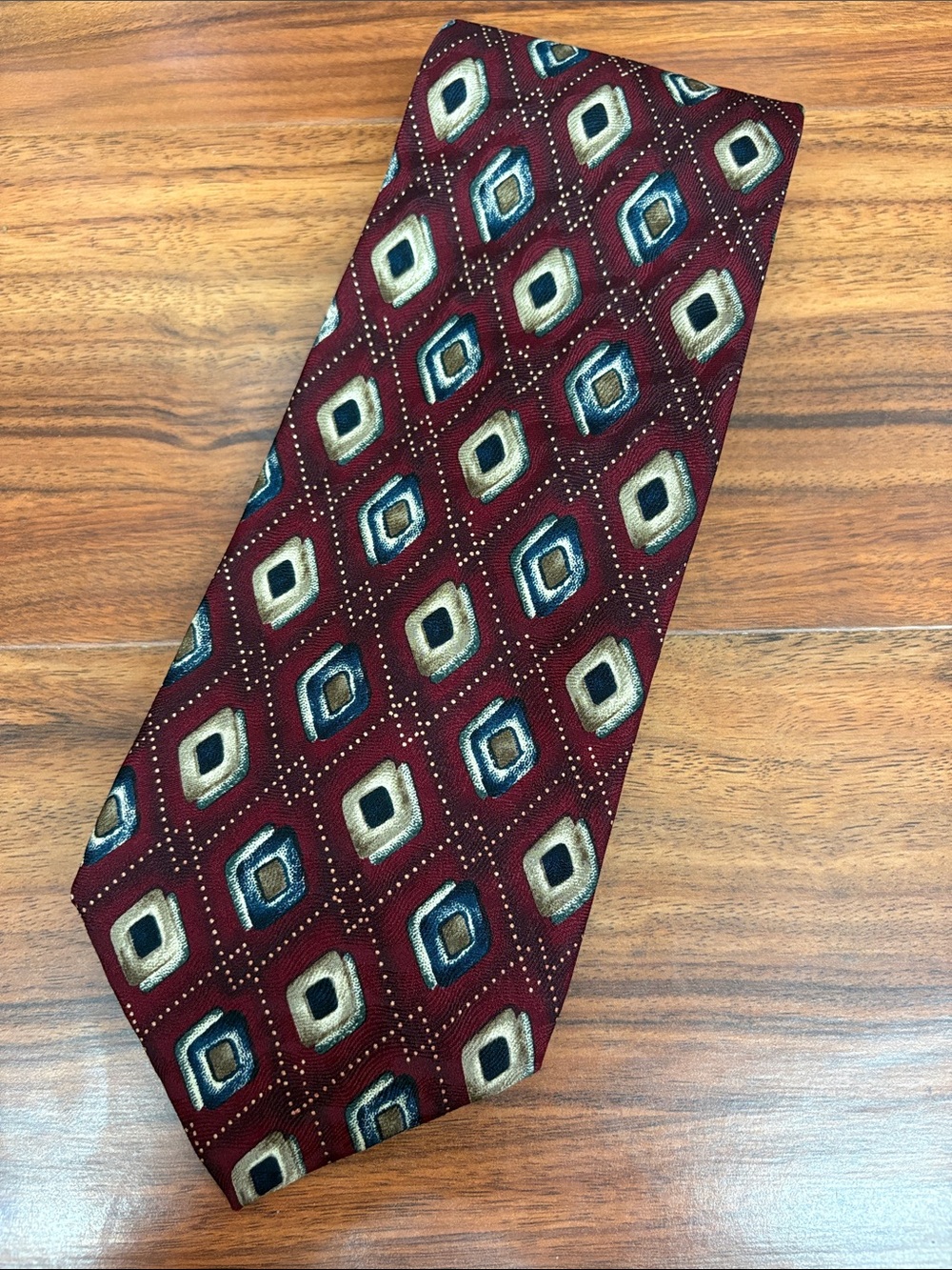 Cole Haan Men's Silk Neck Tie‎ Geometric